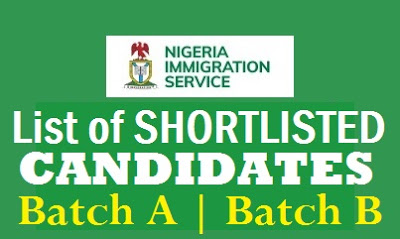 Nigeria Immigration Shortlisted Candidates